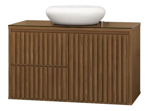 GABINETE RIPADO 80CM C/TA VIDRO FREIJO ASTRAL (COD 22247)