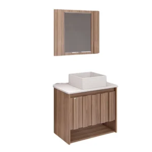 KIT TREVISO 63,0CM ESP+CUBA MARM.NOGAL (NO) AJ (COD 22857)