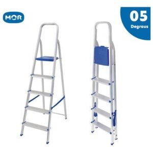 ESCADA ALUMINIO 5 DEGRAUS MOR
